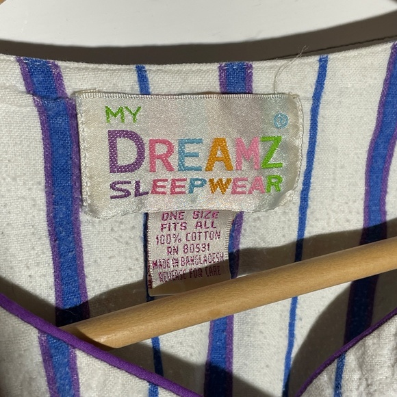 VINTAGE 90's my DREAMZ Sleepwear Flannel Pajama Dress - Picture 5 of 5